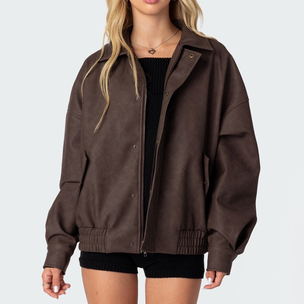 Edikted Faux Leather Jacket